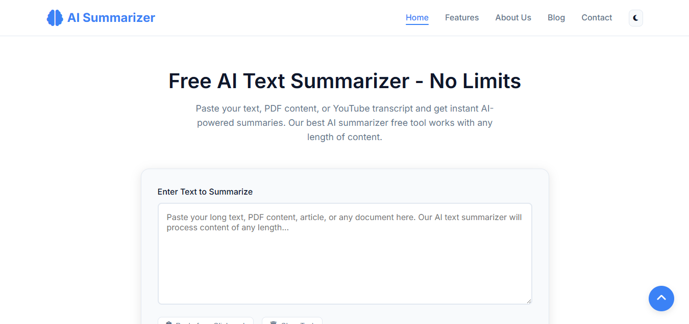 AI Summarizer Screenshot